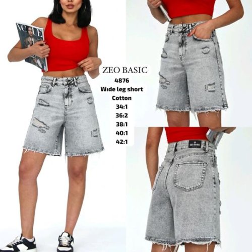 Шорты Jeans Style (34-42) 4876 l.grey (лето) Jeans Style 4876 l.grey
