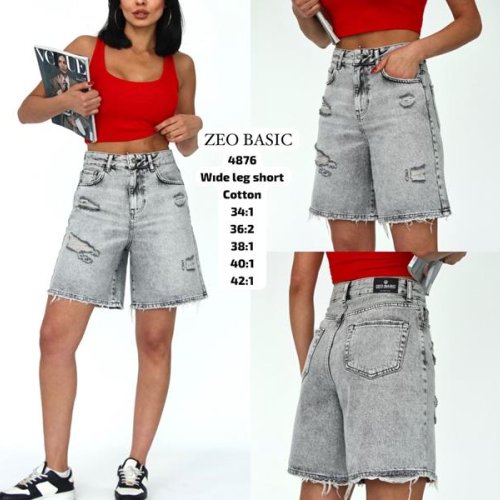 Шорты Jeans Style (34-42) 4376 l.grey (лето) Jeans Style 4376 l.grey