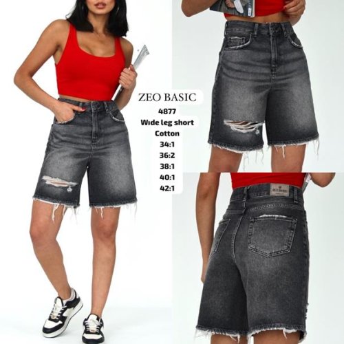Шорты Jeans Style (34-42) 4877 black (лето) Jeans Style 4877 black