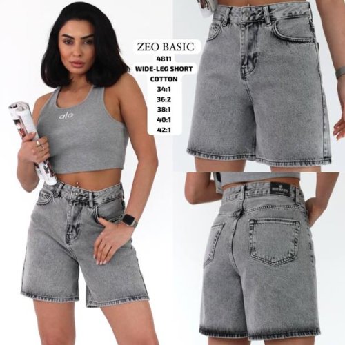 Шорты Jeans Style (34-42) 4811 grey (лето) Jeans Style 4811 grey