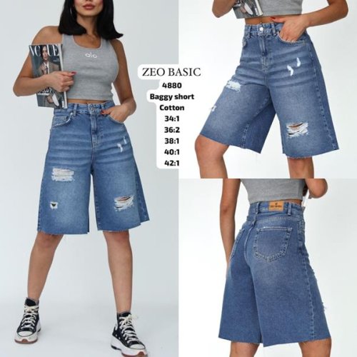 Шорты Jeans Style (34-42) 4880 blue (лето) Jeans Style 4880 blue