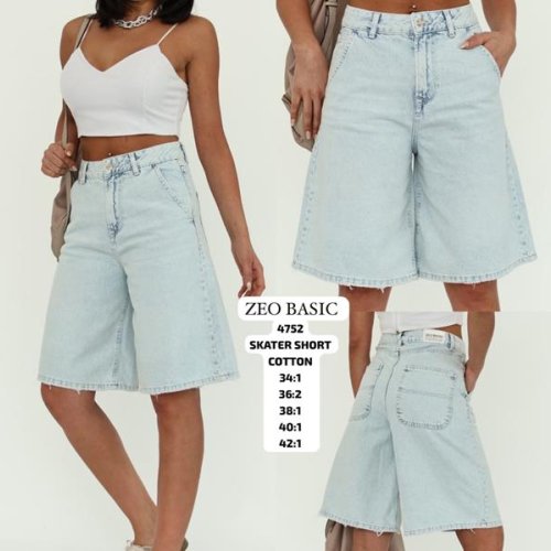 Шорты Jeans Style (34-42) 4752 l.blue (лето) Jeans Style 4752 l.blue