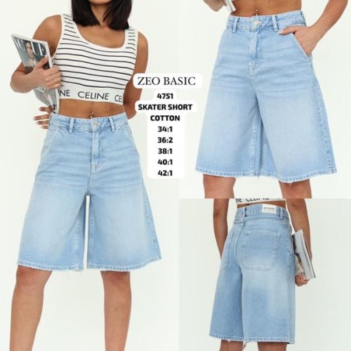 Шорты Jeans Style (34-42) 4751 l.blue (лето) Jeans Style 4751 l.blue