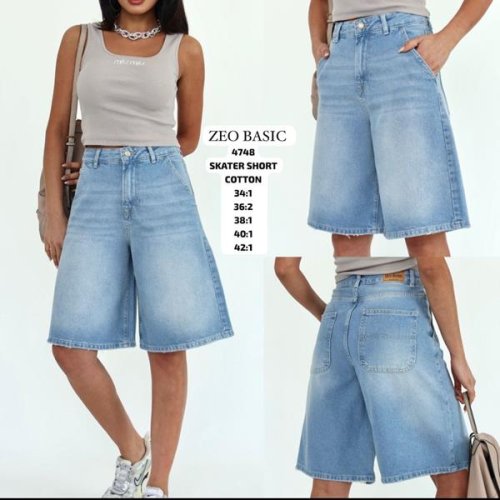Шорты Jeans Style (34-42) 4748 l.blue (лето) Jeans Style 4748 l.blue