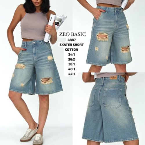 Шорты Jeans Style (34-42) 4887 l.blue (лето) Jeans Style 4887 l.blue