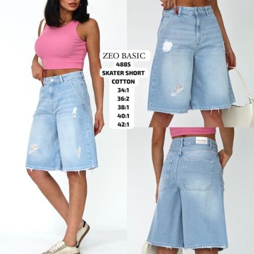 Шорты Jeans Style (34-42) 4885 l.blue (лето) Jeans Style 4885 l.blue