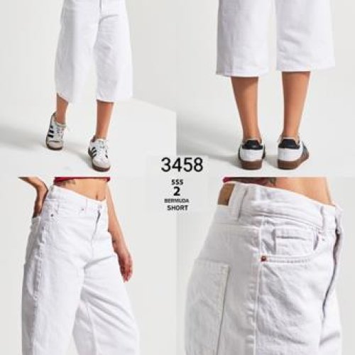 Бриджи Jeans Style (38-48) 3458-2 white (лето) Jeans Style 3458-2 white