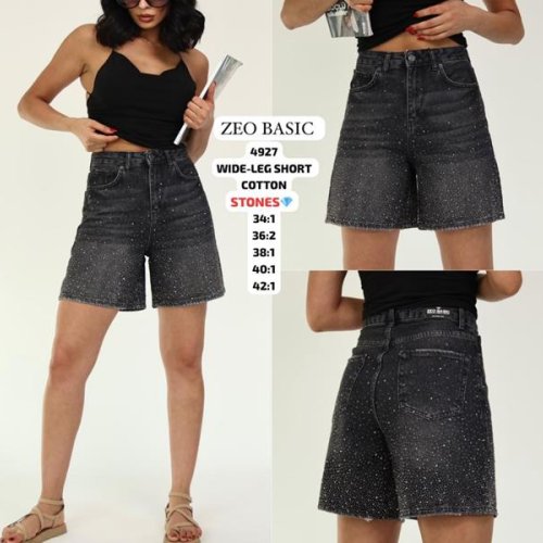 Шорты Jeans Style (34-42) 4927 black (лето) Jeans Style 4927 black