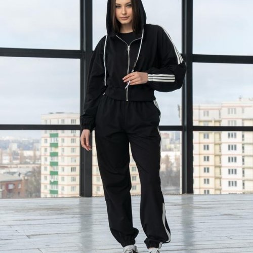 Костюм спорт AZNA (XS-L) Д128 black (деми) AZNA Д128 black