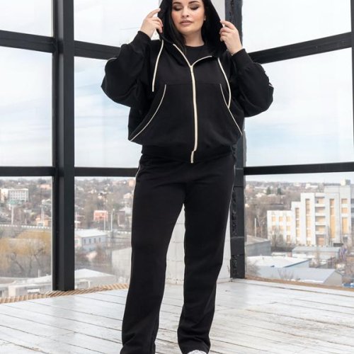 Костюм спорт AZNA (XL-4XL) Д139 black (деми) AZNA Д139 black