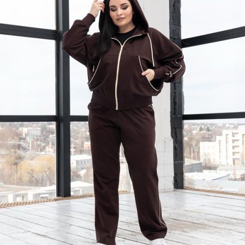 Костюм спорт AZNA (XL-4XL) Д139 brown (деми) AZNA Д139 brown