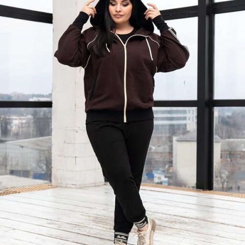 Костюм спорт AZNA (XL-4XL) Д108 brown (деми) AZNA Д108 brown