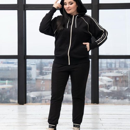 Костюм спорт AZNA (XL-4XL) Д108 black (деми) AZNA Д108 black