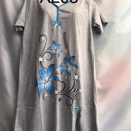 Ночнушка Xyen (3XL-7XL) A205 grey (лето) Xyen A205 grey