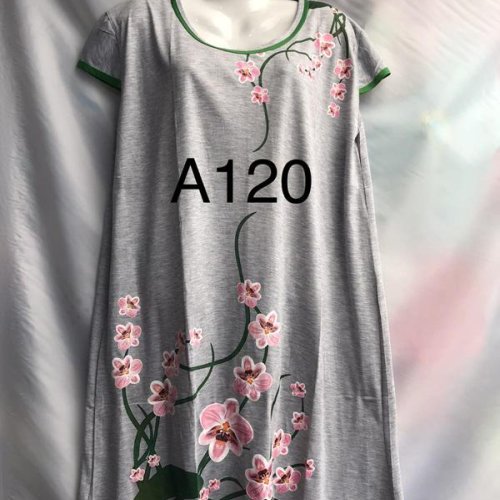 Ночнушка Xyen (5XL-7XL) A120 grey (лето) Xyen A120 grey