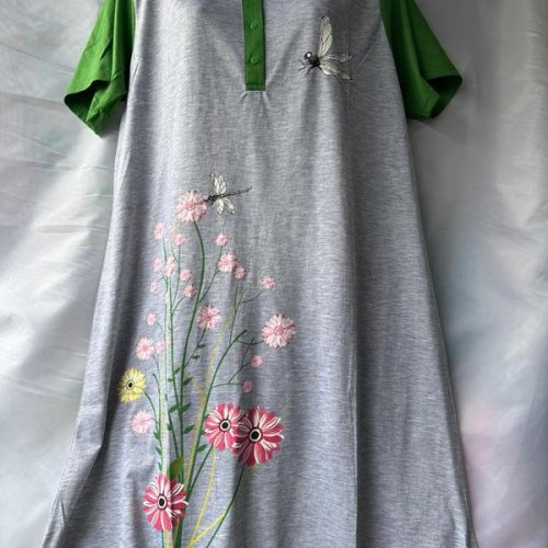 Ночнушка Xyen (5XL-9XL) F23 grey (лето) Xyen F23 grey