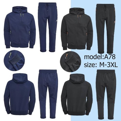 Костюм спорт Ale-Ate (M-3XL) A78 black (деми) Ale-Ate A78 black