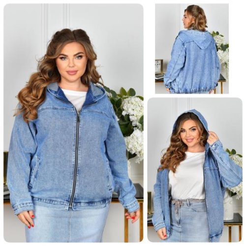 Куртка Lady N (3XL-8XL) 806 l.blue (лето) Lady N 806 l.blue