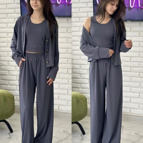 Костюм Karolina (34-42) KR156 d.grey (лето) Karolina KR156 d.grey