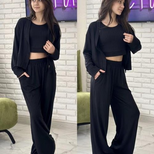 Костюм Karolina (34-42) KR157 black (лето) Karolina KR157 black