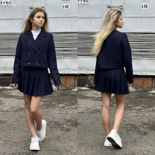 Костюм Karolina (32-42) KR199 navy (лето) Karolina KR199 navy