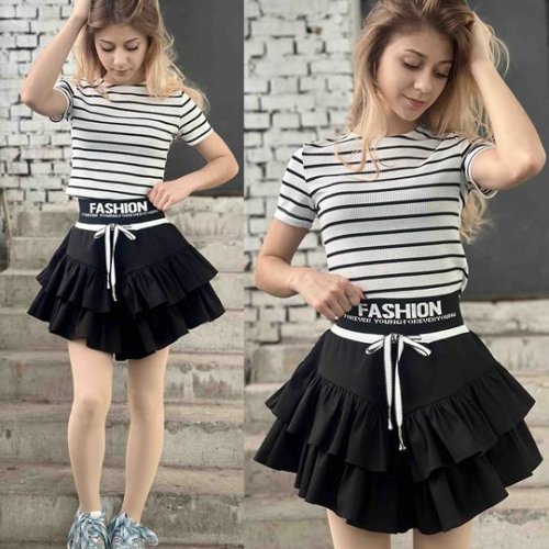 Юбка Karolina (32-42) KR213 black (лето) Karolina KR213 black