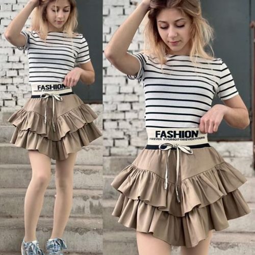Юбка Karolina (32-42) KR214 brown (лето) Karolina KR214 brown