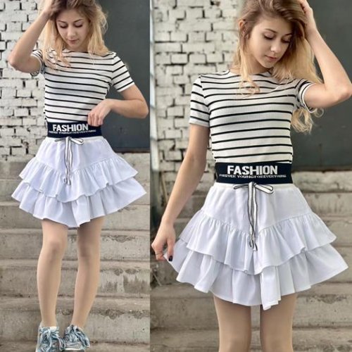 Юбка Karolina (32-42) KR215 white (лето) Karolina KR215 white