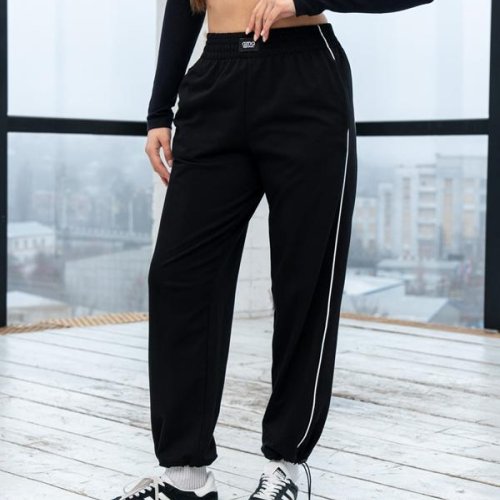 Штаны спорт AZNA (S-XL) Б16 black (деми) AZNA Б16 black