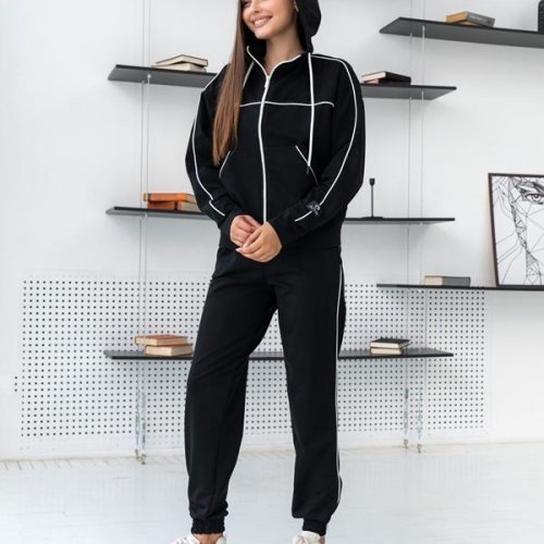 Костюм спорт AZNA (S-XL) Д107 black (деми) AZNA Д107 black