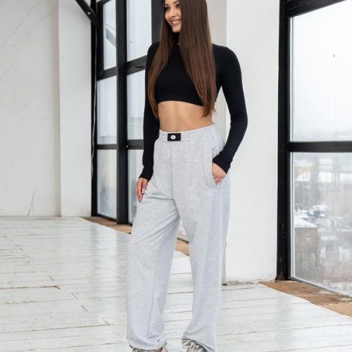 Штаны спорт AZNA (S-XL) Б70 grey (деми) AZNA Б70 grey