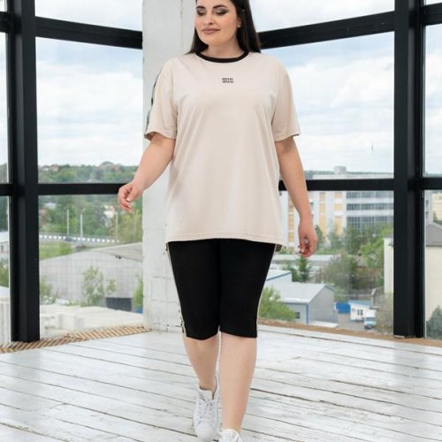 Костюм AZNA (XL-4XL) ЛД15 beige (лето) AZNA ЛД15 beige