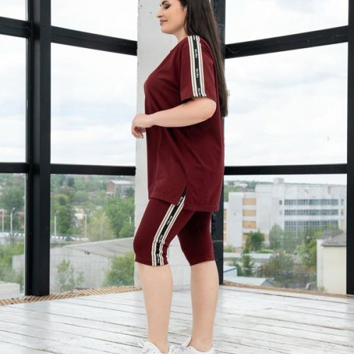 Костюм AZNA (XL-4XL) ЛД18 wine (лето) AZNA ЛД18 wine