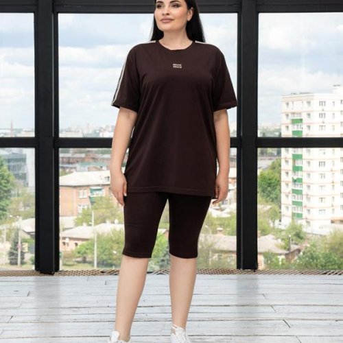 Костюм AZNA (XL-4XL) ЛД18 brown (лето) AZNA ЛД18 brown