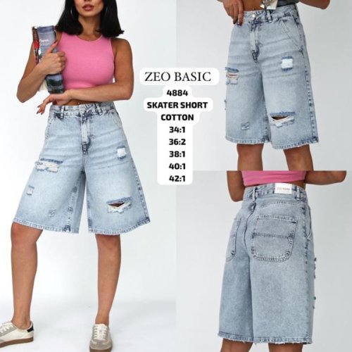 Шорты Jeans Style (34-42) 4884 l.blue (лето) Jeans Style 4884 l.blue