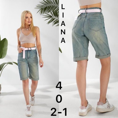 Шорты Liana Denim (25-30) 4002-1 grey (лето) Liana Denim 4002-1 grey