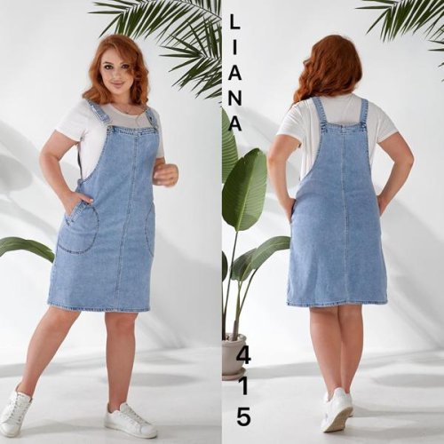 Сарафан Liana Denim (L-5XL) 415 l.blue (лето) Liana Denim 415 l.blue