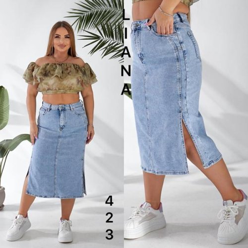 Юбка Liana Denim (32-42) 423 l.blue (лето) Liana Denim 423 l.blue