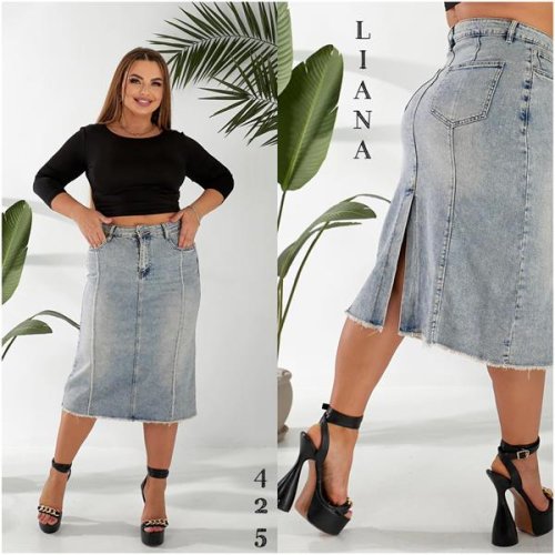 Юбка Liana Denim (31-38) 425 grey (лето) Liana Denim 425 grey