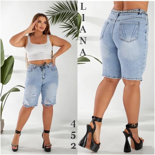 Шорты Liana Denim (30-36) 452 l.blue (лето) Liana Denim 452 l.blue
