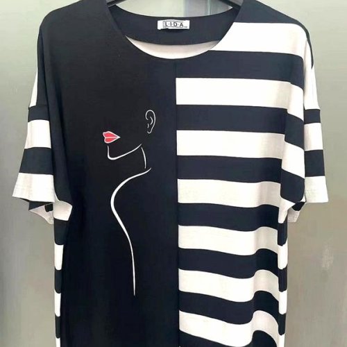 Футболка LIDA (50-60) 2858 black (лето) LIDA 2858 black