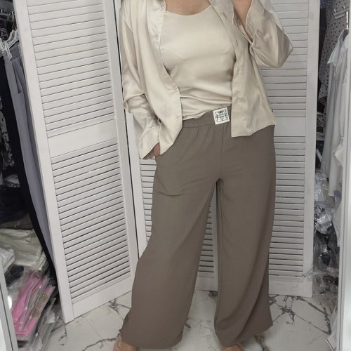 Штаны Karon (M-XL) 676 beige (деми) Karon 676 beige