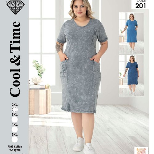 Платье Alberk (2XL-5XL) 201 l.blue (лето) Alberk 201 l.blue