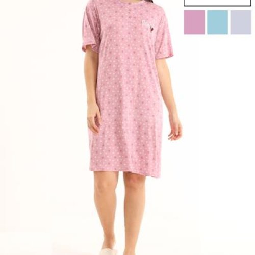 Ночнушка Brilliant (M-3XL) 3022 pink (лето) Brilliant 3022 pink