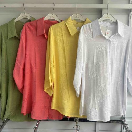 Рубашка P.HEY (XL-4XL) 109 coral (лето) P.HEY 109 coral