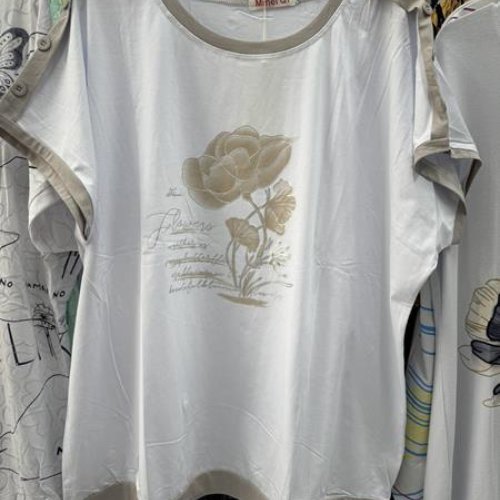 Футболка P.HEY (XL-4XL) 1505 white-beige (лето) P.HEY 1505 white-beige