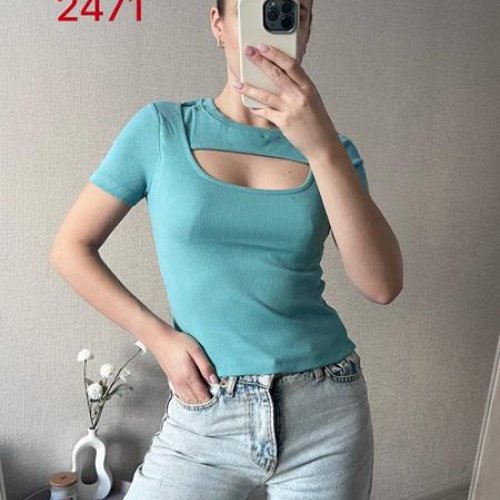 Футболка FSN (42-46) 2471 l.blue (лето) FSN 2471 l.blue