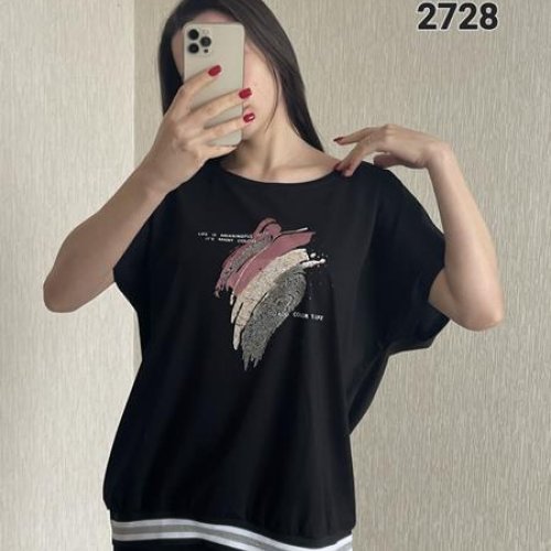 Футболка FSN (52-58) 2728 black (лето) FSN 2728 black