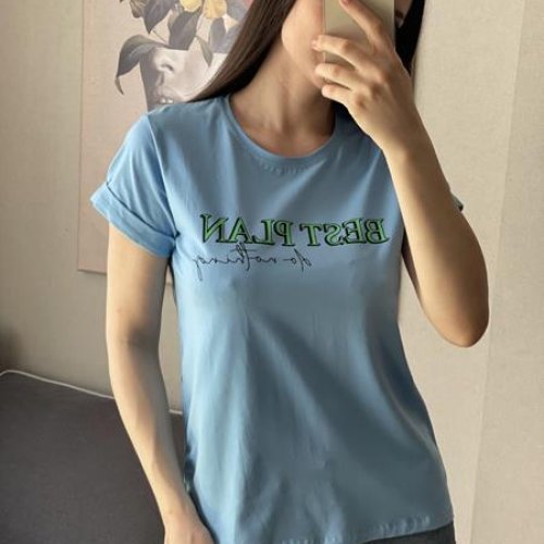 Футболка FSN (42-48) 6315 l.blue (лето) FSN 6315 l.blue
