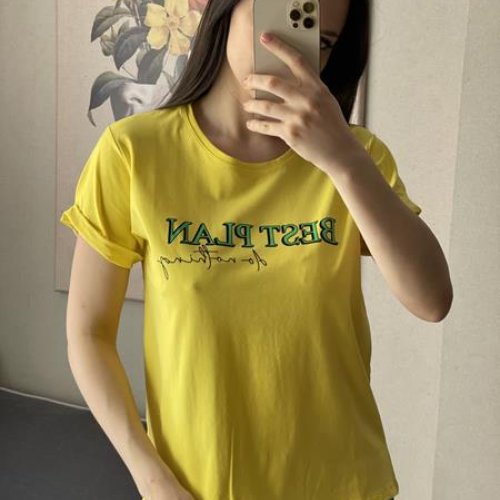 Футболка FSN (42-48) 6315 yellow (лето) FSN 6315 yellow